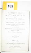 (BAHIA--1817.) Genovesi, Antonio. Institutiones metaphysicae in usum tironum scriptae.